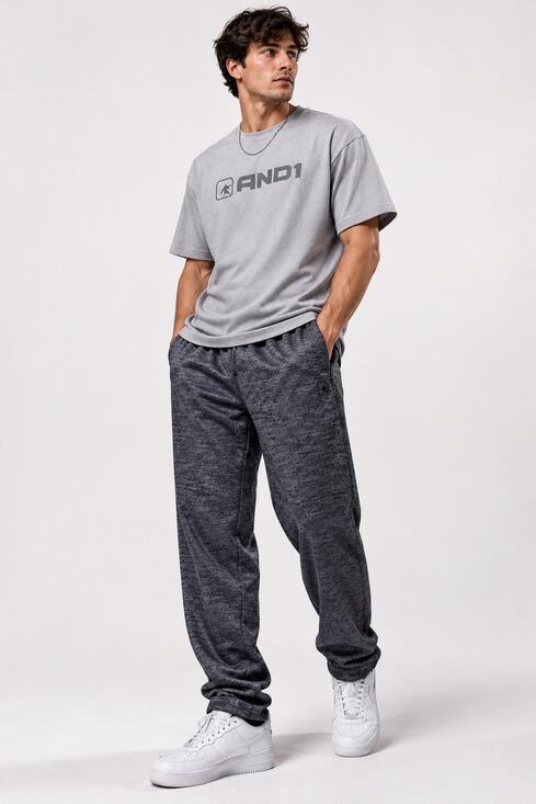 And1 Other - AND1 Men’s Athletic Sweatpants Charcoal Gray Heathered Straight Leg Size XXL